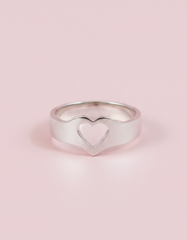 Anillo Corazón hecho a mano en Plata 950