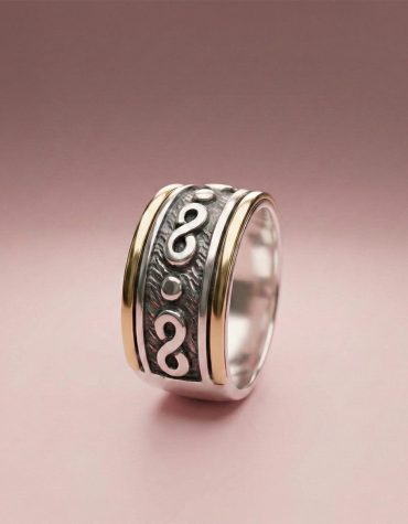 Anillo con Infinitos en Plata 925 y Double de Oro