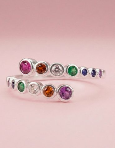 Anillo Plata con Circonias Multicolor