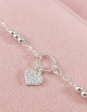 Pulsera de Plata 925 con Corazón