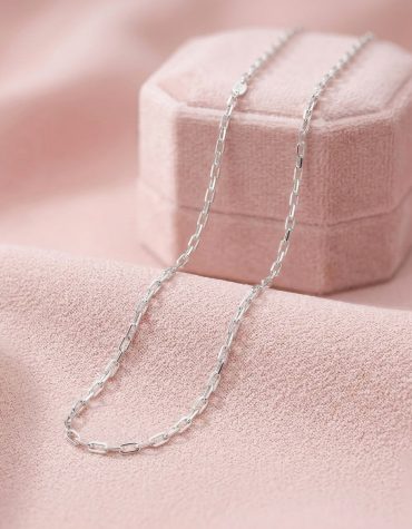 Cadena Force de plata 925 con eslabón chico de 45 cm de largo de Armonía Joyas.