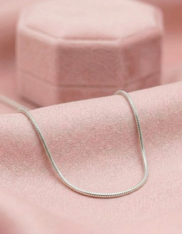 cadena cola de raton de 1mm en plata 925