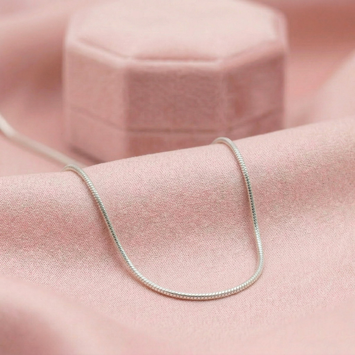 cadena cola de raton de 1mm en plata 925