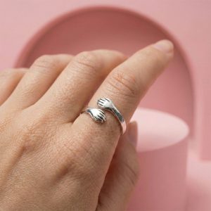 Anillo Abrazo de Plata 950