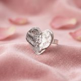 Anillo Doble Corazón Volado en Plata 950 hecho a mano