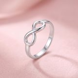 Anillo con Infinito en Plata 950 hecho a mano