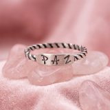 Anillo Paz hecho a mano en Plata 950 bajo pedido