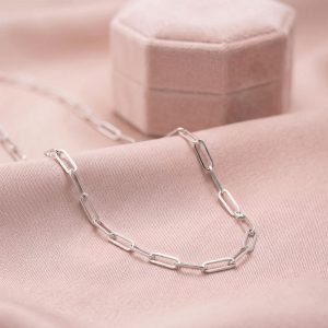 Cadena Forcet con eslabón alargado en Plata 925 de 60 cm