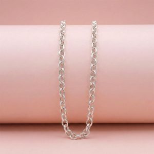 Cadena Roló de eslabón alargado en Plata 925 de 45 cm