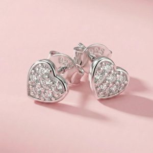 Caravanas Corazón Minis en Plata 925
