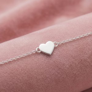 Pulsera Corazón hecha a mano en Plata 950 bajo pedido