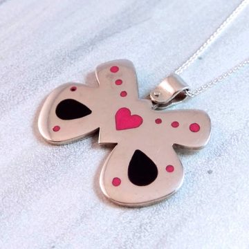 Colgante Mariposa hecho a mano en Plata 950